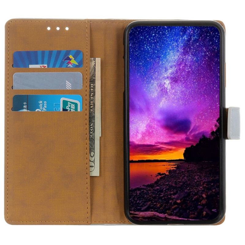 Capa Folio Para Samsung Galaxy A03 Core Couro Sintético Liso