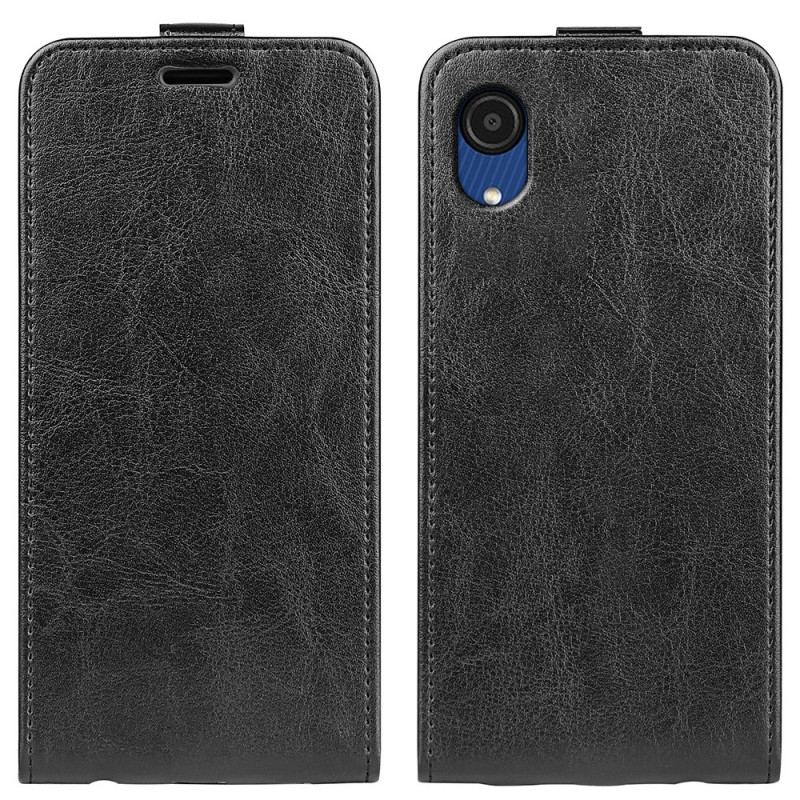 Capa Folio Para Samsung Galaxy A03 Core Flip Aba Vertical Efeito Couro