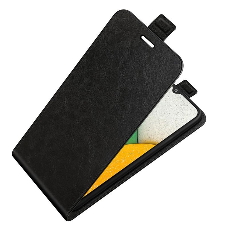 Capa Folio Para Samsung Galaxy A03 Core Flip Aba Vertical Efeito Couro