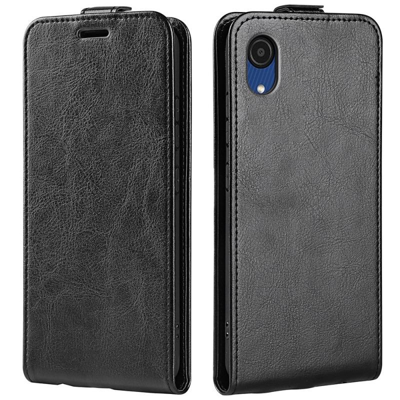 Capa Folio Para Samsung Galaxy A03 Core Flip Aba Vertical Efeito Couro