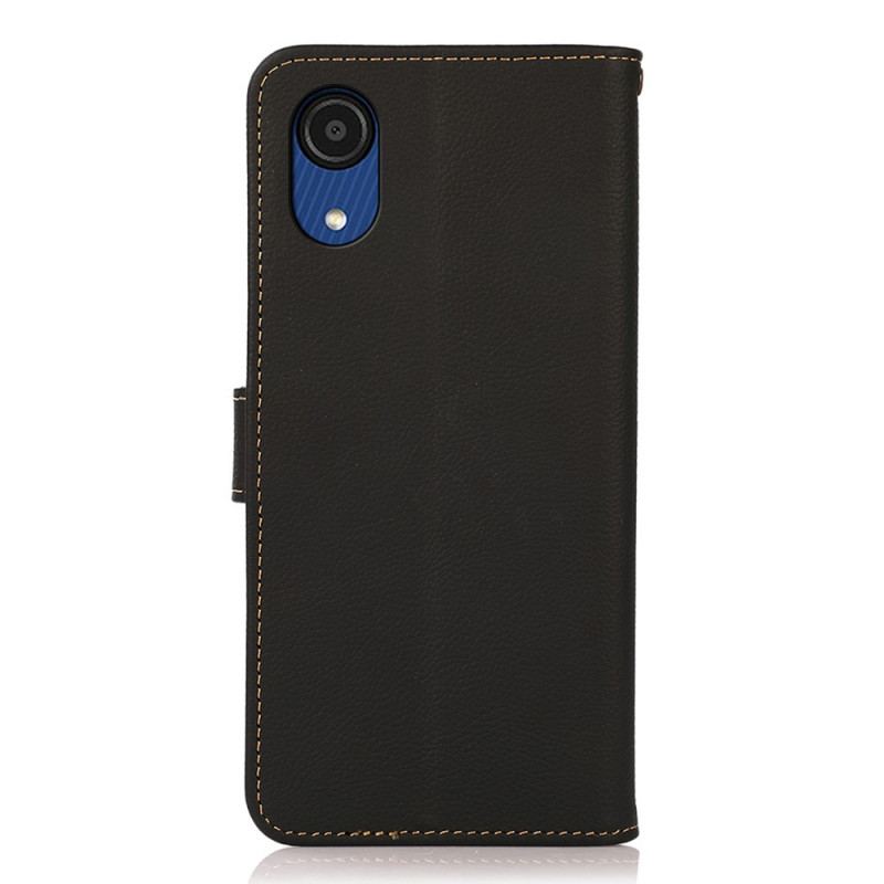 Capa Folio Para Samsung Galaxy A03 Core Imitação De Couro Khazneh Rfid