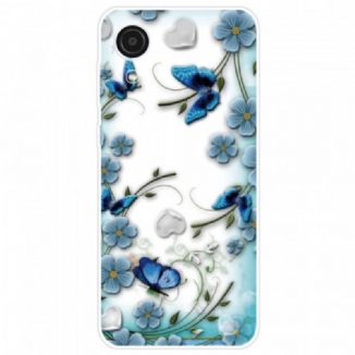 Capa Para Samsung Galaxy A03 Core Borboletas E Flores Retrô