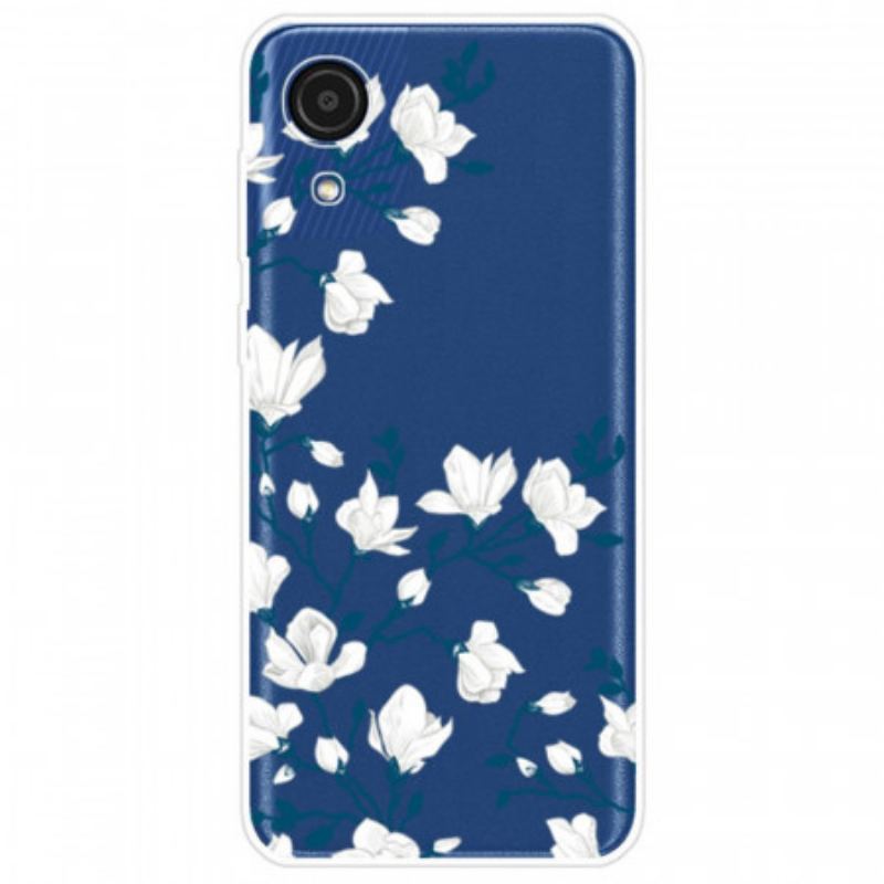 Capa Para Samsung Galaxy A03 Core Florzinhas Brancas