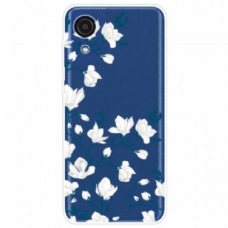 Capa Para Samsung Galaxy A03 Core Florzinhas Brancas