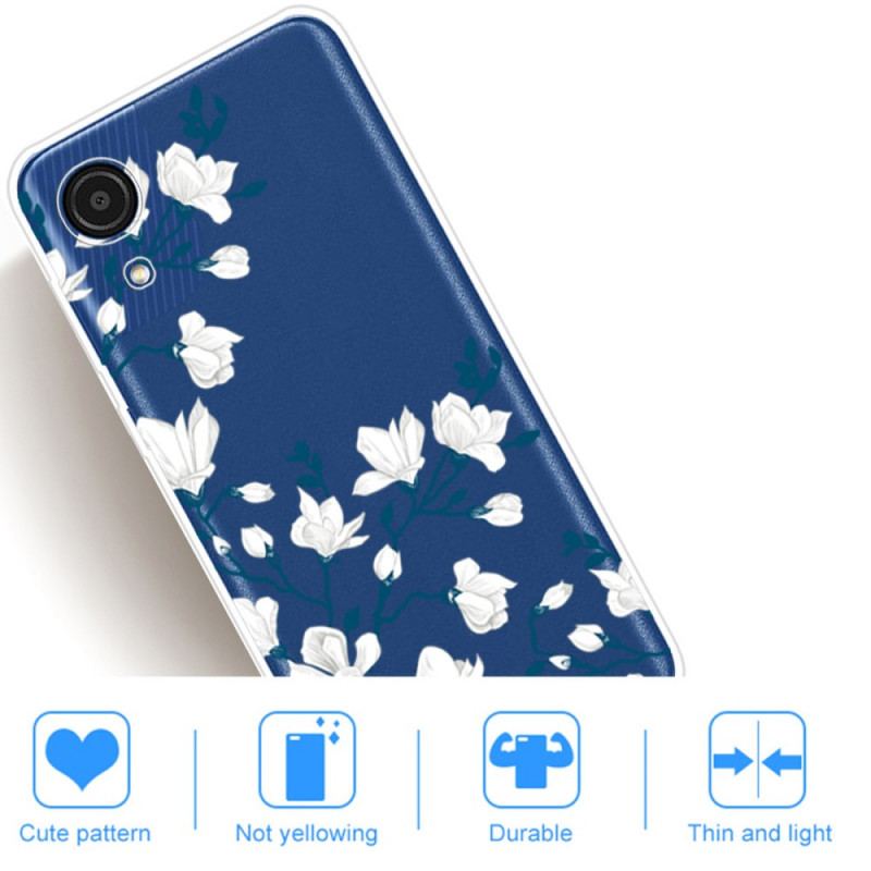 Capa Para Samsung Galaxy A03 Core Florzinhas Brancas