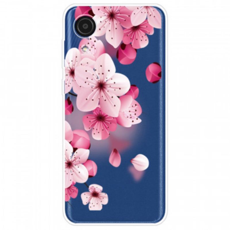 Capa Para Samsung Galaxy A03 Core Pequenas Flores Cor De Rosa