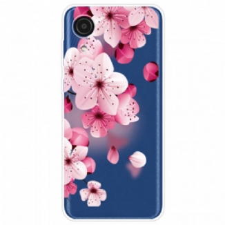 Capa Para Samsung Galaxy A03 Core Pequenas Flores Cor De Rosa