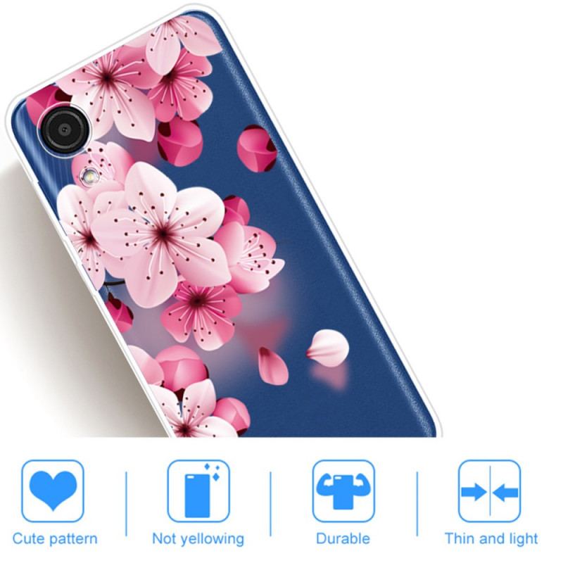 Capa Para Samsung Galaxy A03 Core Pequenas Flores Cor De Rosa