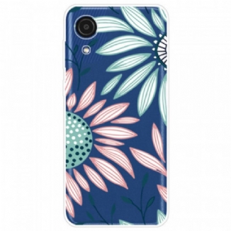 Capa Para Samsung Galaxy A03 Core Uma Flor Transparente