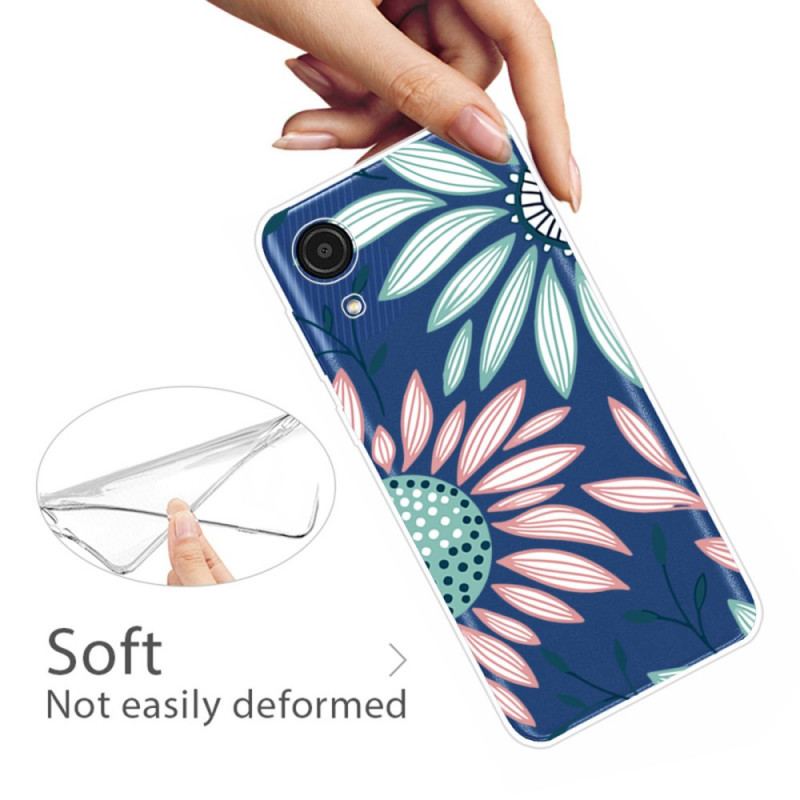 Capa Para Samsung Galaxy A03 Core Uma Flor Transparente