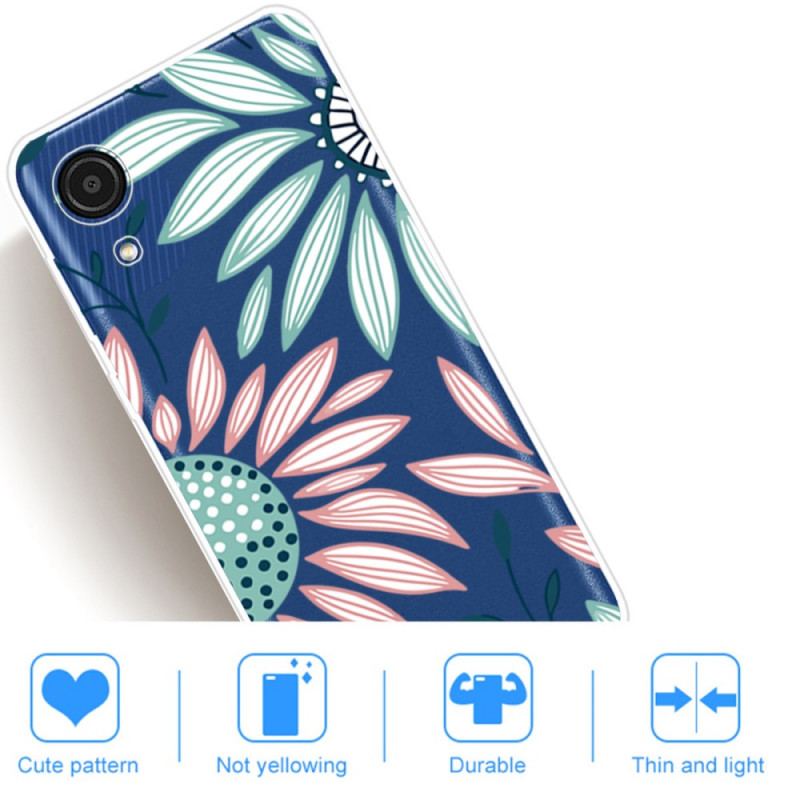 Capa Para Samsung Galaxy A03 Core Uma Flor Transparente