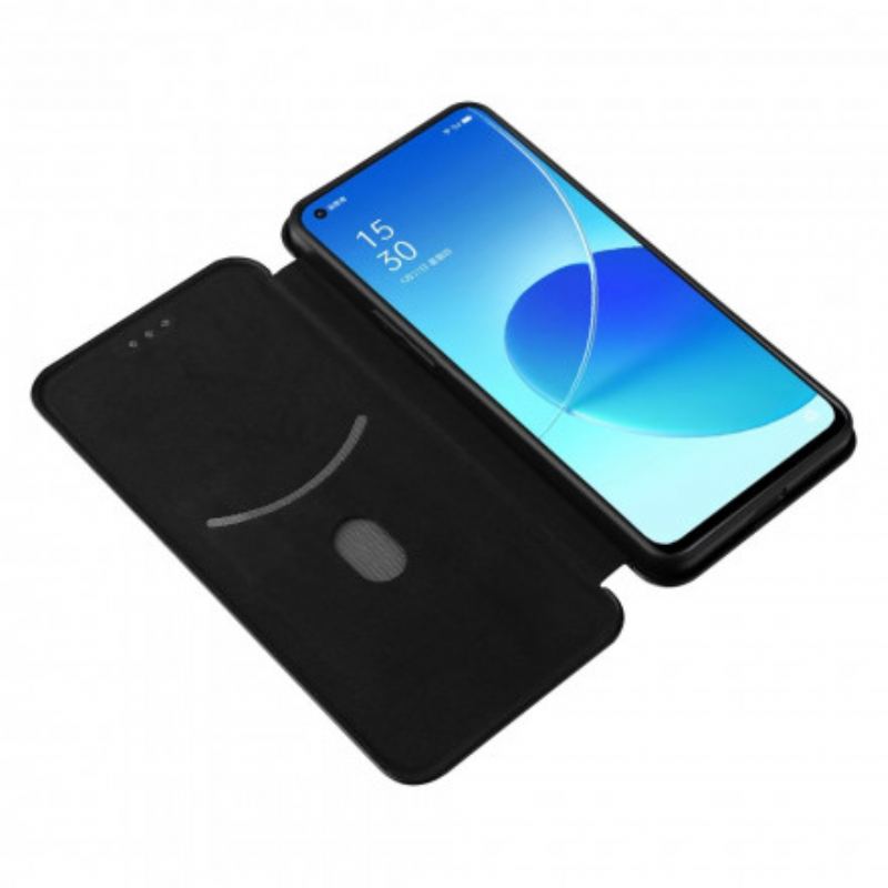 Capa De Celular Para Oppo Reno 6 5G Flip Silicone De Carbono Colorido