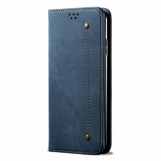 Capa De Celular Para Oppo Reno 6 5G Flip Tecido Jeans