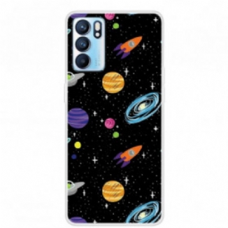 Capa De Celular Para Oppo Reno 6 5G Planeta Galáxia