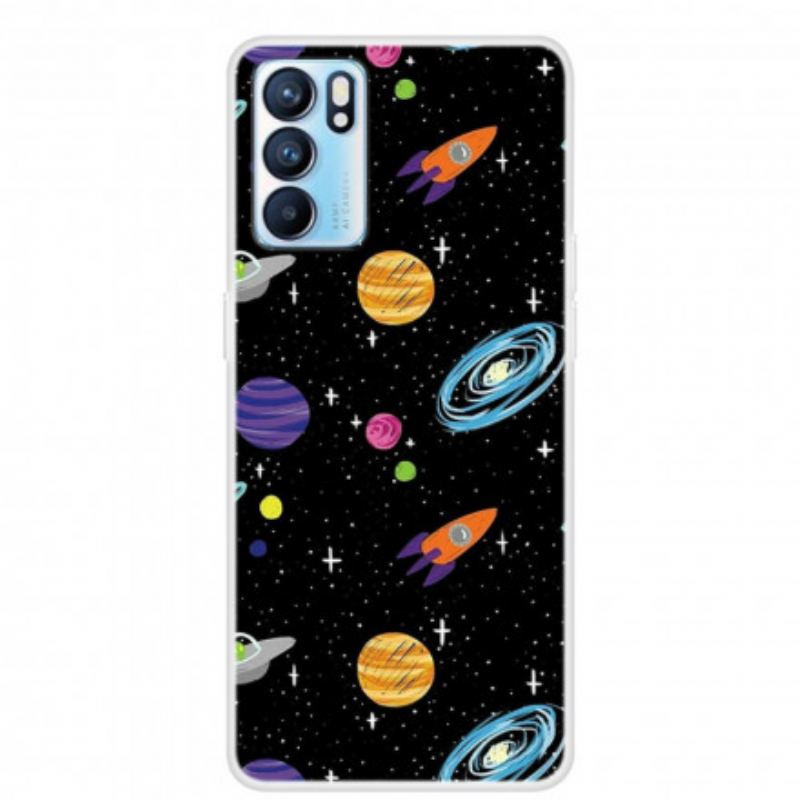 Capa De Celular Para Oppo Reno 6 5G Planeta Galáxia