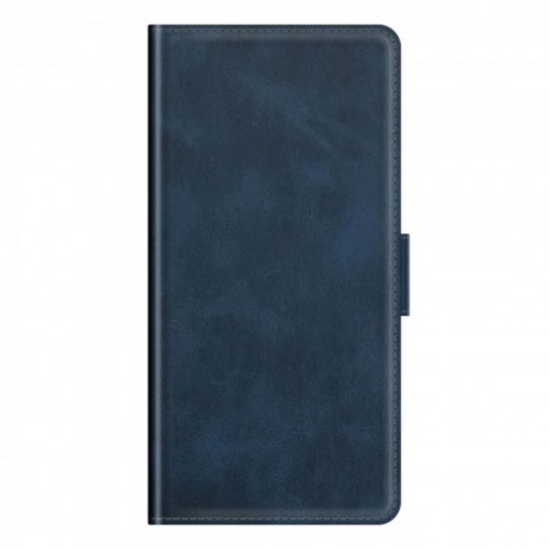 Capa De Couro Para Oppo Reno 6 5G Fecho Duplo