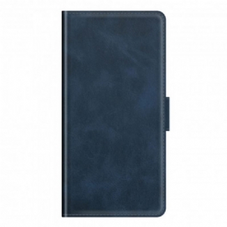 Capa De Couro Para Oppo Reno 6 5G Fecho Duplo