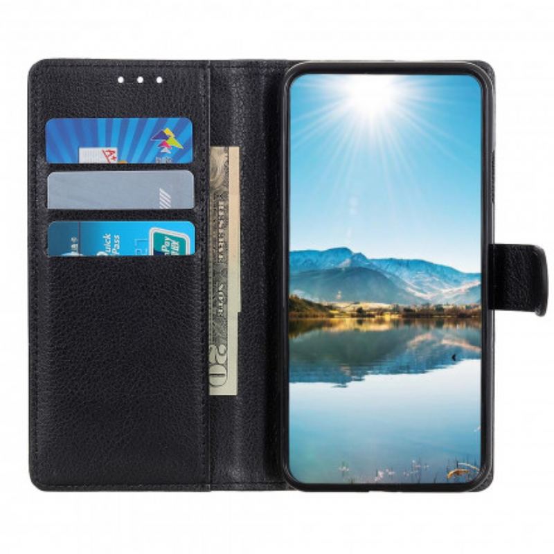 Capa De Couro Para Oppo Reno 6 5G Couro Sintético De Lichia