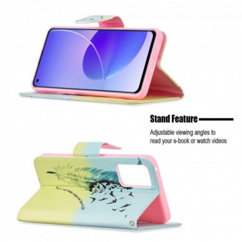 Capa Flip Para Oppo Reno 6 5G Aprender A Voar