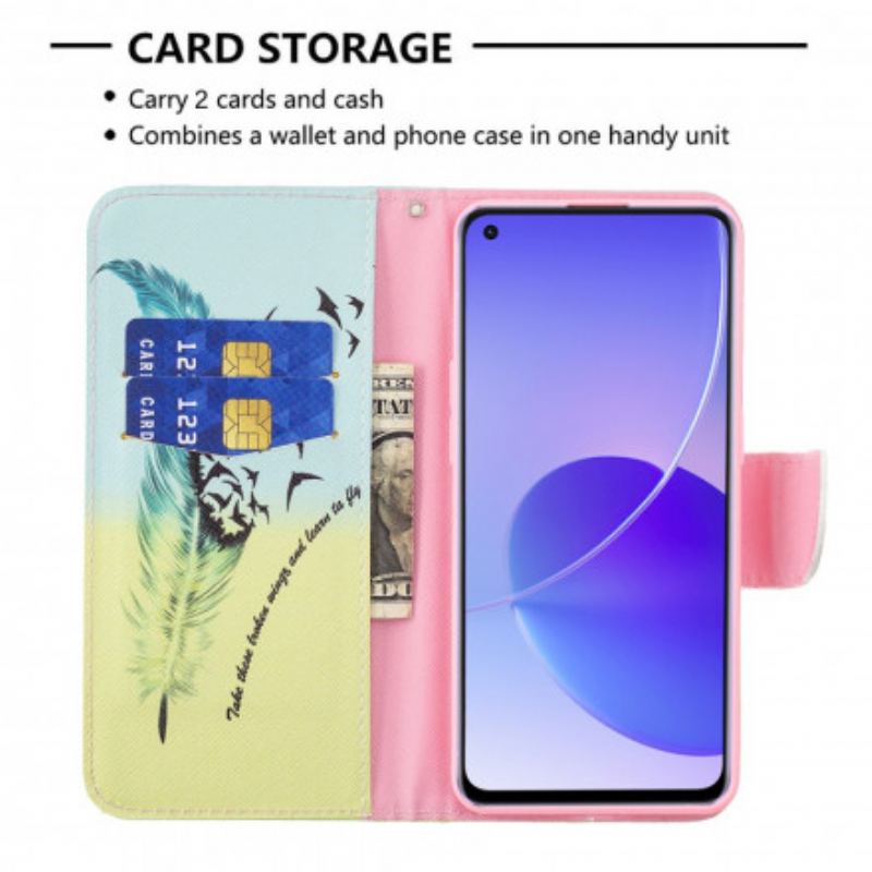 Capa Flip Para Oppo Reno 6 5G Aprender A Voar