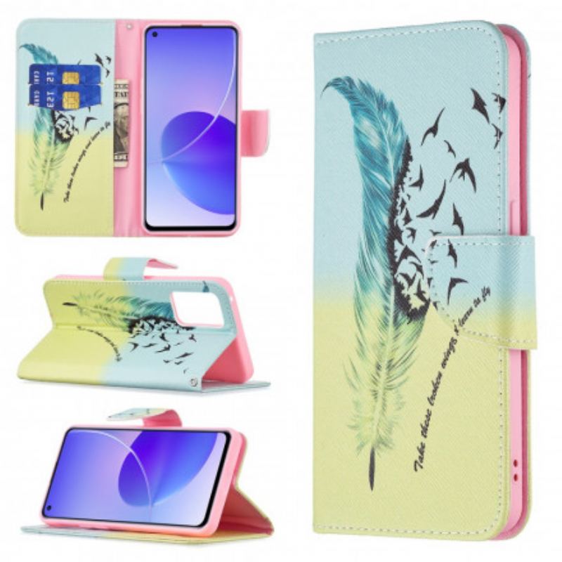 Capa Flip Para Oppo Reno 6 5G Aprender A Voar