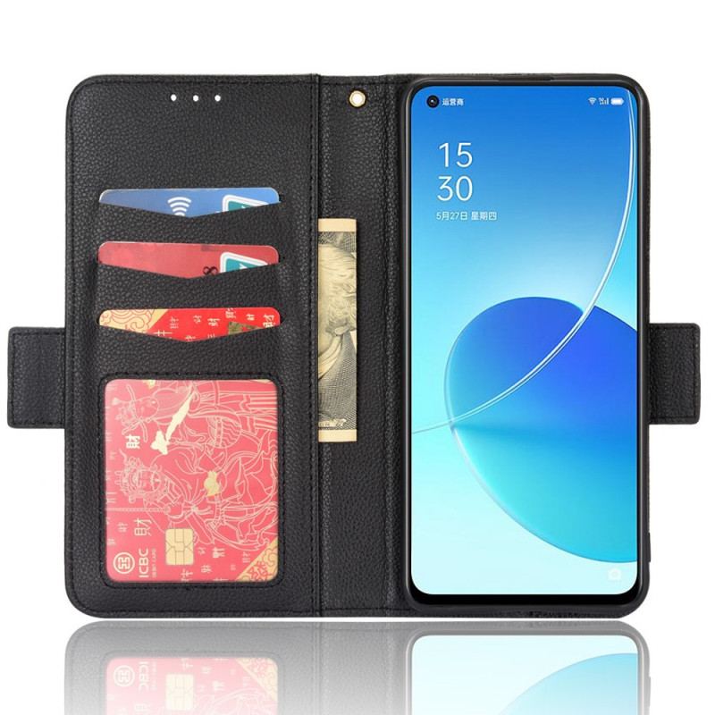 Capa Flip Para Oppo Reno 6 5G De Couro Aba Dupla Novas Cores