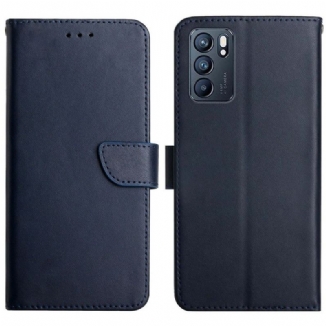 Capa Flip Para Oppo Reno 6 5G Couro Napa Genuíno