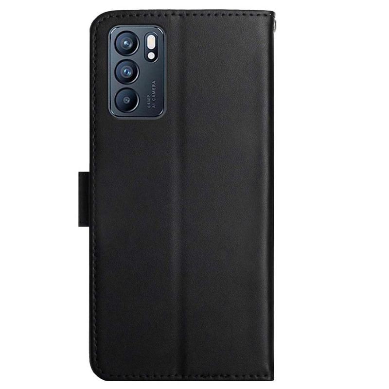 Capa Flip Para Oppo Reno 6 5G Couro Napa Genuíno