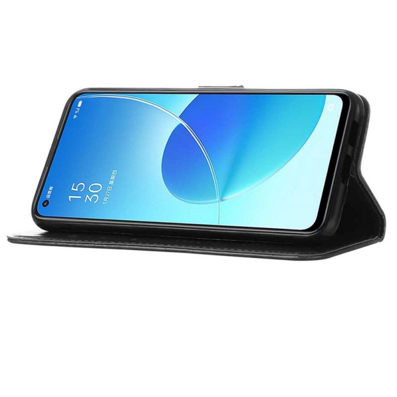 Capa Flip Para Oppo Reno 6 5G Desenho De Borboleta