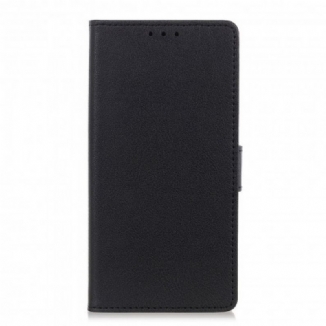 Capa Flip Para Oppo Reno 6 5G Efeito Couro Clássico Simples