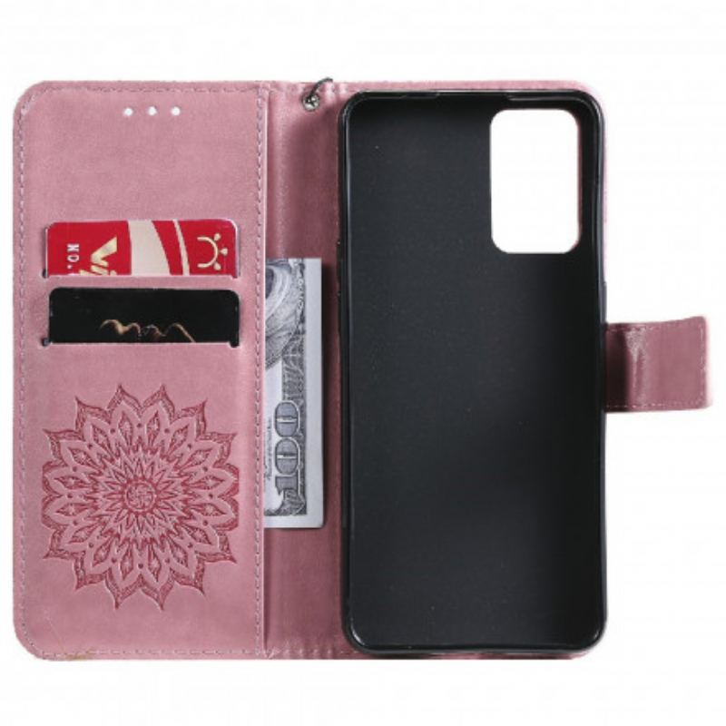 Capa Flip Para Oppo Reno 6 5G Flor Do Sol