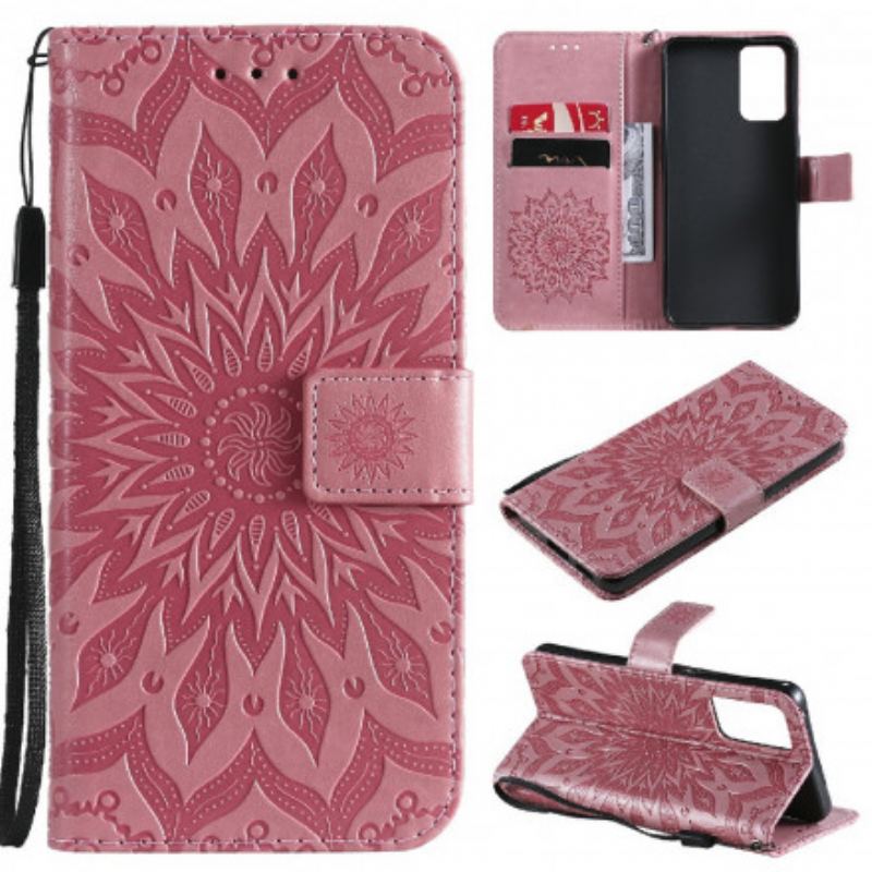 Capa Flip Para Oppo Reno 6 5G Flor Do Sol