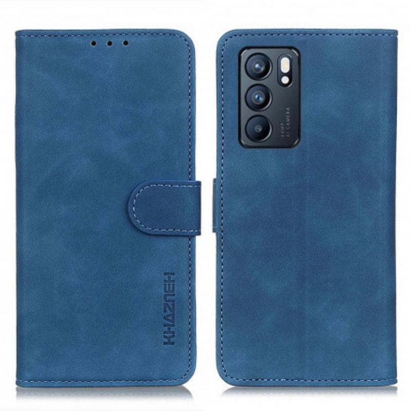 Capa Folio Para Oppo Reno 6 5G Efeito Couro Vintage Khazneh