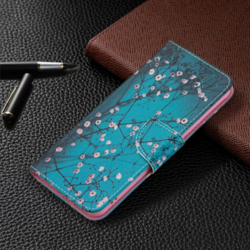 Capa Folio Para Oppo Reno 6 5G Ramos Floridos