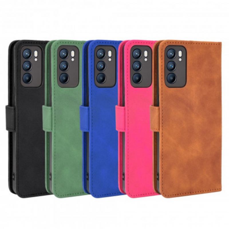 Capa Folio Para Oppo Reno 6 5G Toque De Pele