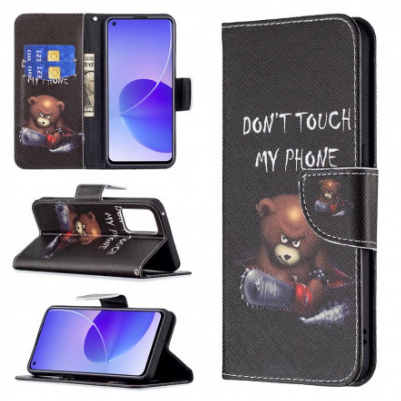 Capa Folio Para Oppo Reno 6 5G Urso Perigoso