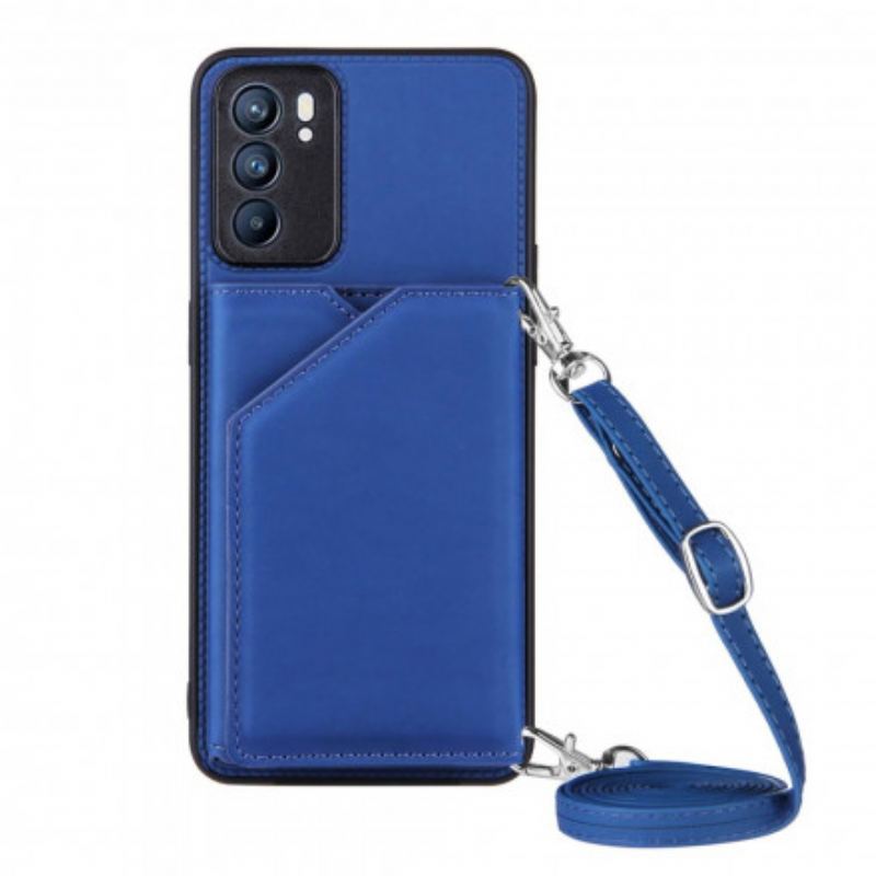 Capa Para Oppo Reno 6 5G Alça De Ombro Porta-cartões