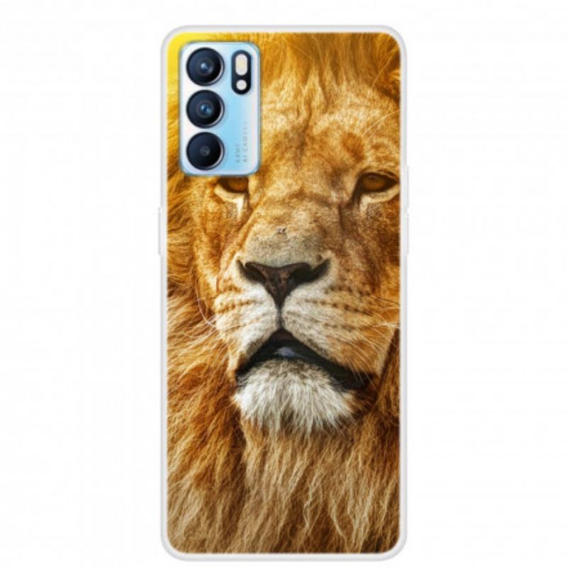 Capa Para Oppo Reno 6 5G Cabeça Felina