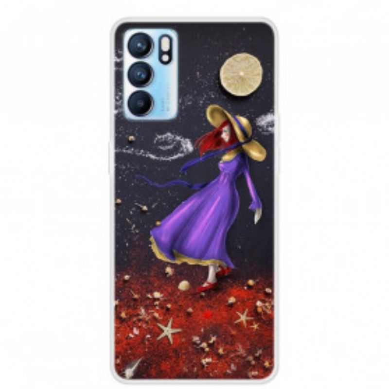 Capa Para Oppo Reno 6 5G Caminhada De Menina