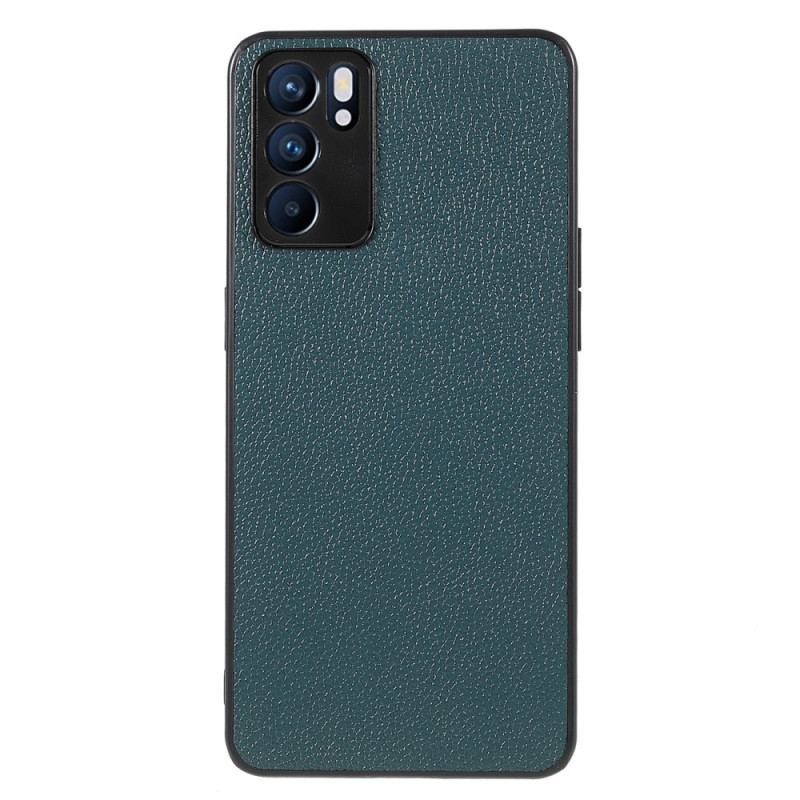 Capa Para Oppo Reno 6 5G Couro Lichia Genuíno