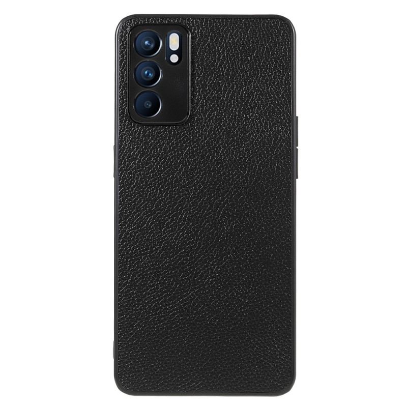 Capa Para Oppo Reno 6 5G Couro Lichia Genuíno