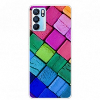 Capa Para Oppo Reno 6 5G Cubos Coloridos