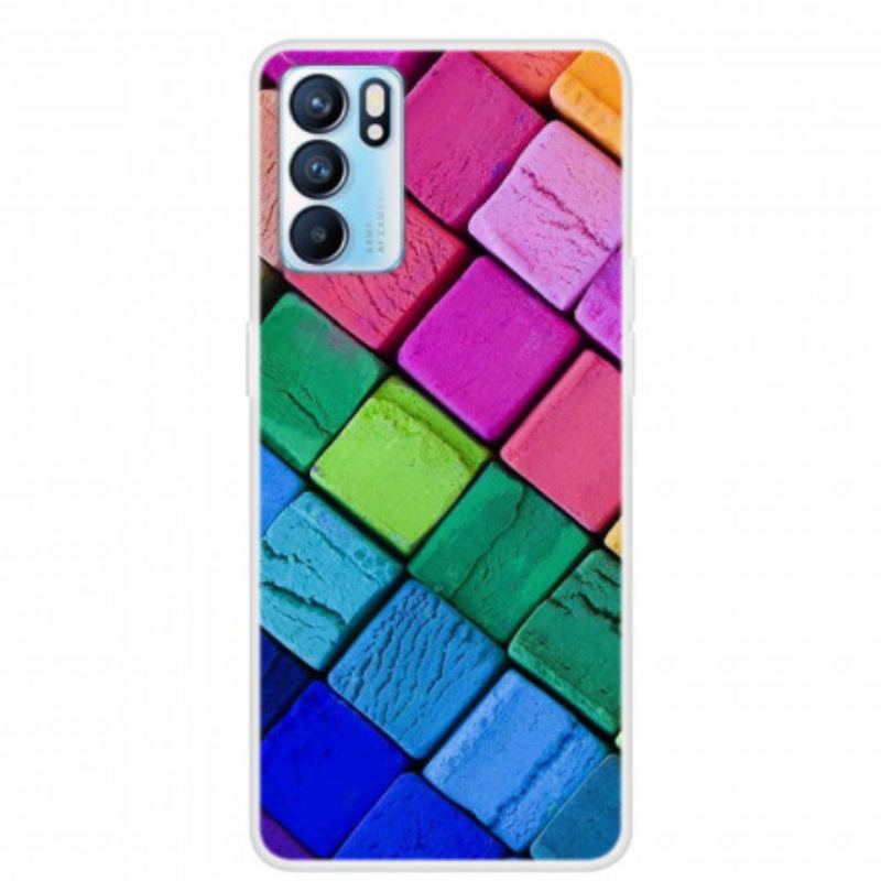 Capa Para Oppo Reno 6 5G Cubos Coloridos