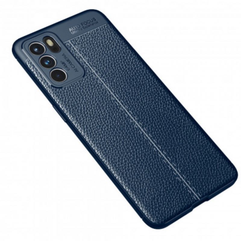 Capa Para Oppo Reno 6 5G Litchi Efeito Couro