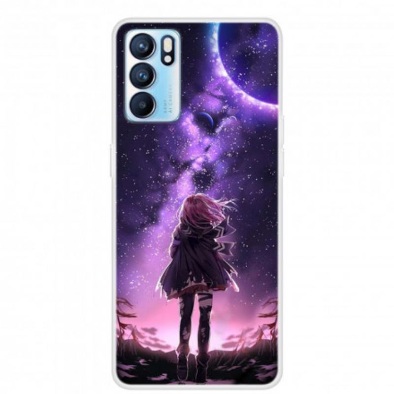 Capa Para Oppo Reno 6 5G Lua Cheia Mágica