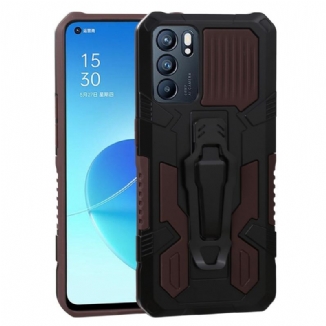 Capa Para Oppo Reno 6 5G Robô Com Clipe De Cinto