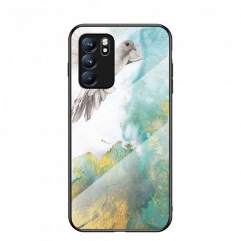 Capa Para Oppo Reno 6 5G Vidro Temperado De Cores Premium