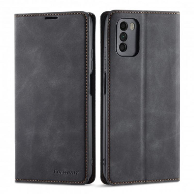 Capa De Celular Para Poco M3 Flip Forwenw Efeito Couro