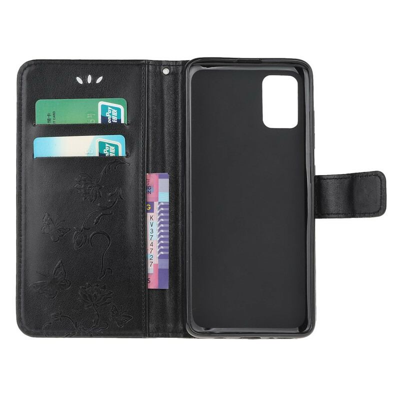 Capa Flip Para Poco M3 Borboletas E Flores