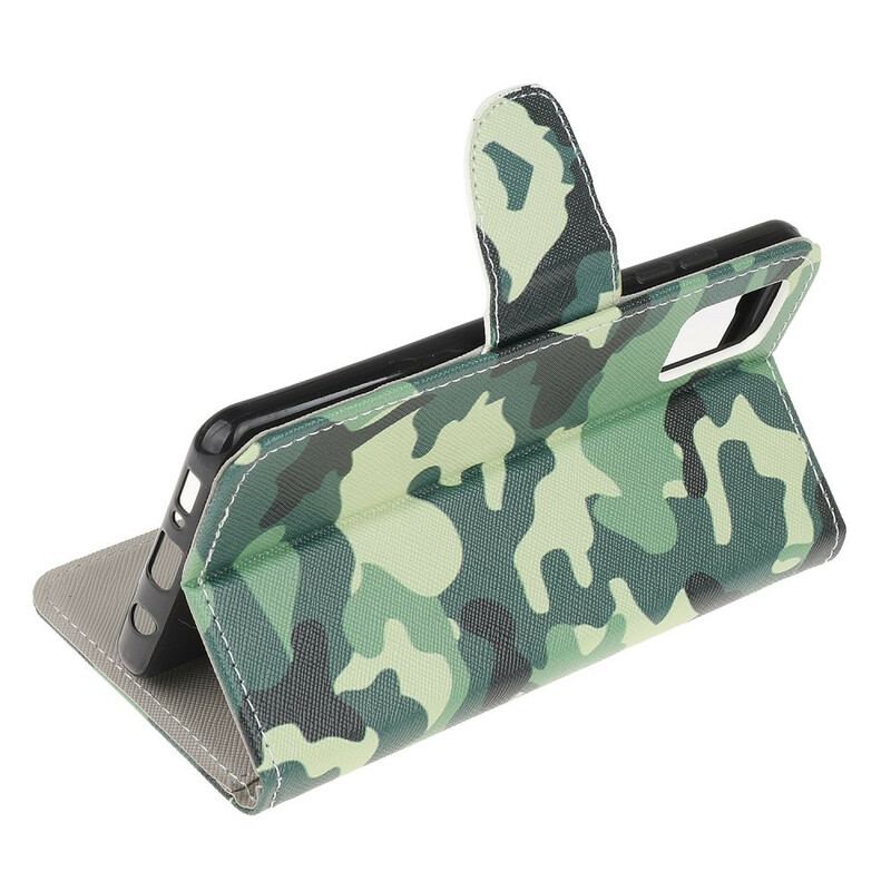 Capa Flip Para Poco M3 Camuflagem Militar